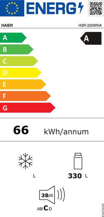 Label énergétique Haier H3R-330WNA (330 l)