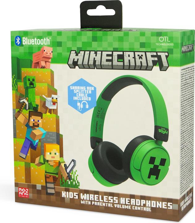 Immagine prodotto NoName Cuffia Bluetooth con controllo permanente - Verde Minecraft