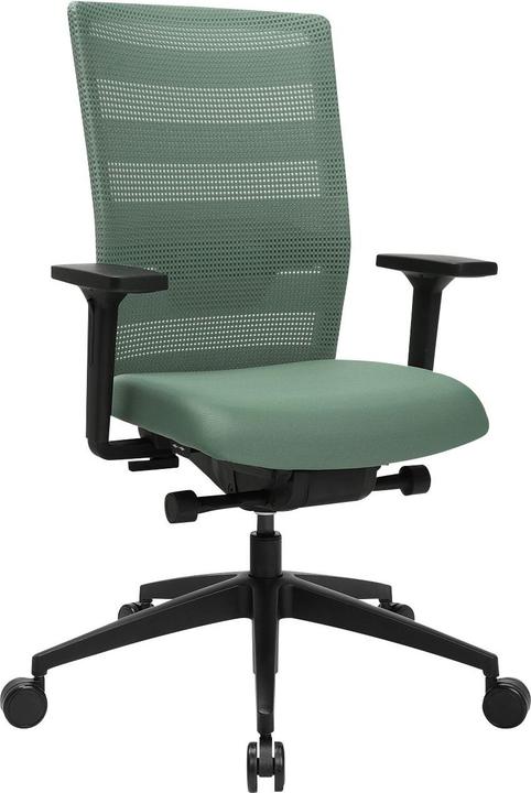 Topstar SITNESS AirWork office swivel chair, with adjustable armrests, mint green.
