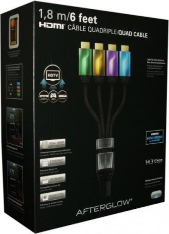 Produktbild PDP Afterglow HDMI Kabel 1,8m (4x), grün/or./lila/blau (1.80 m, HDMI)