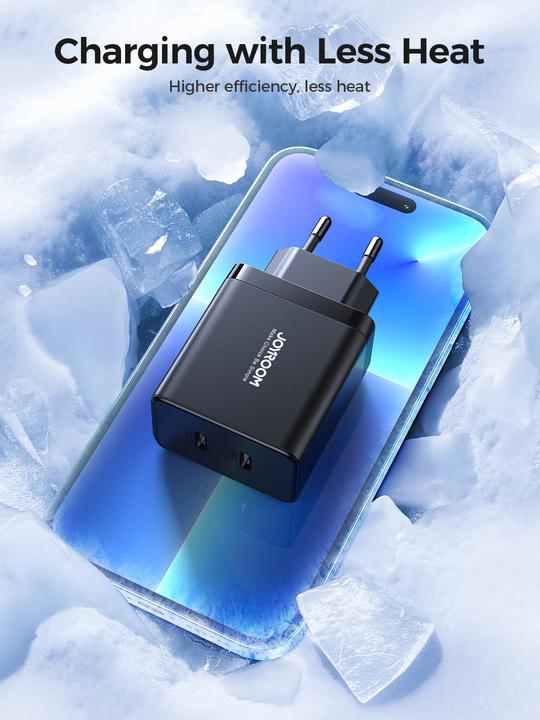 Image du produit Joyroom JR-TCF09 chargeur rapide 2x USB-C 40W - noir (40 W)