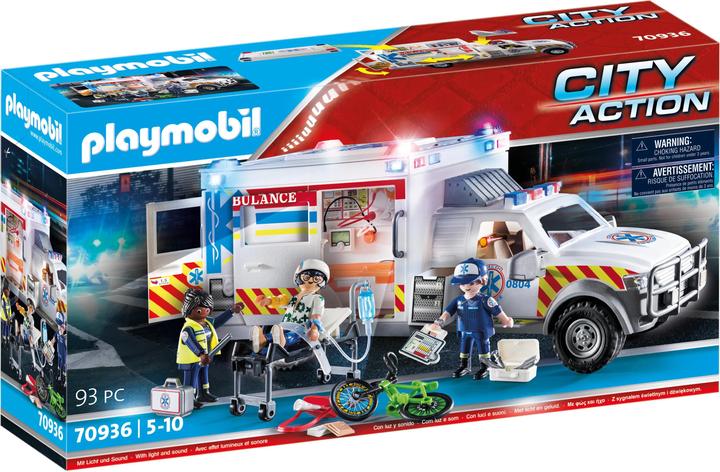 Image du produit Playmobil Véhicule de secours : US Ambulance (70936, Playmobil City Action)