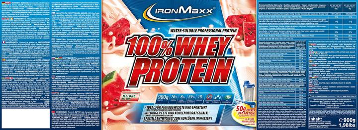 Immagine prodotto IronMaxx 100% Proteine del siero di latte (Lanciatore, 1 pz., 900 g)