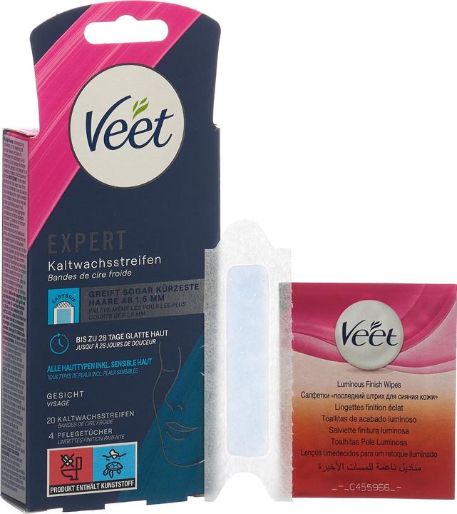 Produktbild Veet Expert Kaltwachsstreifen Gesicht (20 x, 27 g)