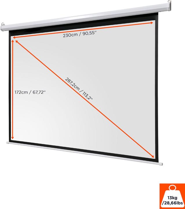 Produktbild Celexon basic elektrische Beamer-Motor-Leinwand optimal für Heimkino, Präsentation, Schule und Busin (94.49", 4:3)