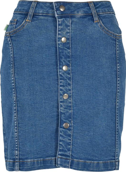 Urban Classics Ladies Organic Stretch Button Denim Skirt
