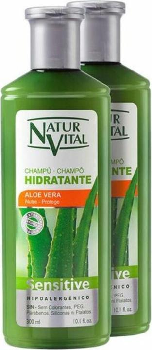 Produktbild NaturVital Champú Sensitive Hidratante Lote 2 pz (600 ml, Flüssiges Shampoo)