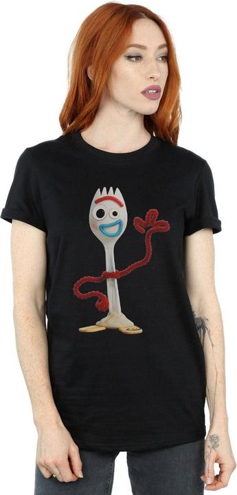 Actual product image Disney Womens/Ladies Toy Story 4 Forky Cotton Boyfriend T-Shirt (3XL)