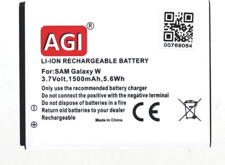 Image du produit AGI 13641 Batterie rechargeable au lithium-ion 1450mAh 3.7V (1 pcs, 1450 mAh)