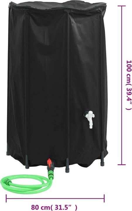 Produktbild VidaXL Wassertank mit Wasserhahn Faltbar 500 L PVC (500 l)