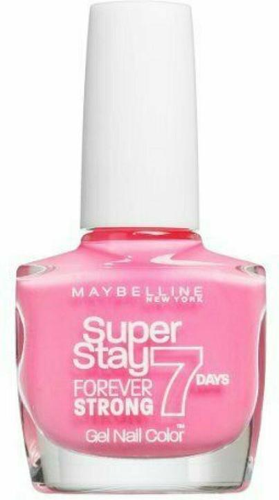 Maybelline New York Maybelline Forever Strong Super Stay 7 Days Top Coat Nail Polish Number 125 Enduring Pink - 10 Ml (Enduring Pink, Top Coat)