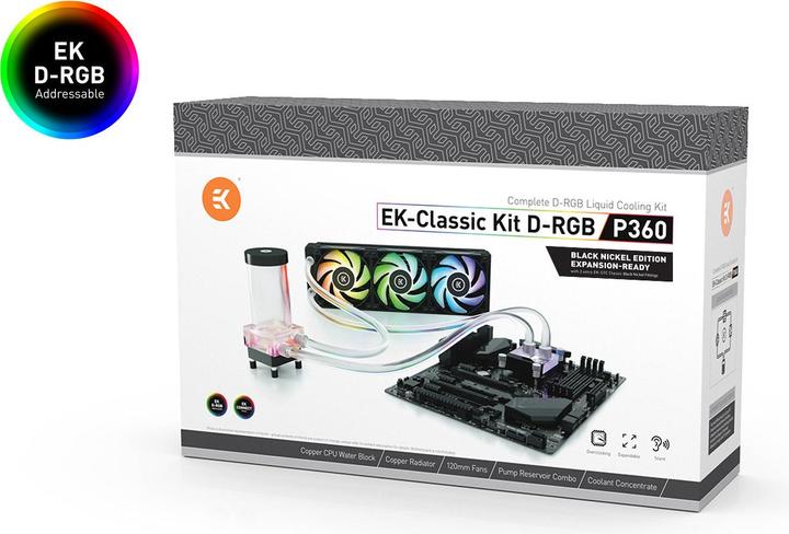 Produktbild EKWB EK-Classic Kit P360 D-RGB - Black Nickel Edition
