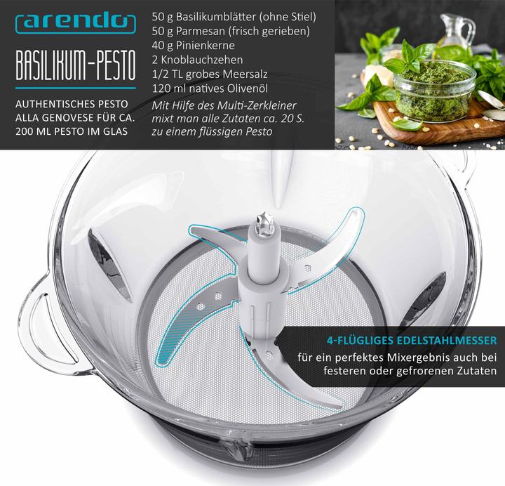 Produktbild Arendo Zerkleinerer (1500 ml, 400 W)