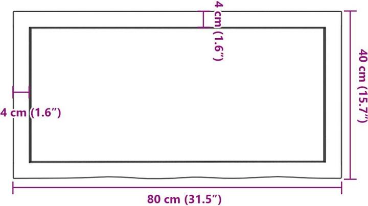 Actual product image VidaXL Lian (80 x 40 x 6 cm)