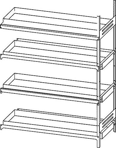 Immagine prodotto kaiserkraft Scaffalature per merci pericolose per piccoli contenitori con trogoli di scaffalatura