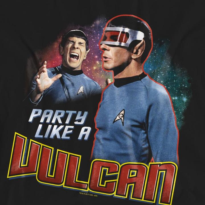 Actual product image Unisex Adult Party Like a Vulcan T-Shirt (XXL)