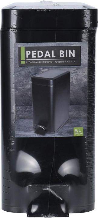 Actual product image Excellent Houseware Pedal bin, metal, black, waste bin, 5 litres (5 l)