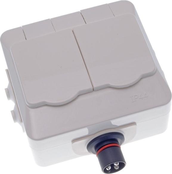 Defa PlugIn Steckdose Schuko doppelt 230VAC