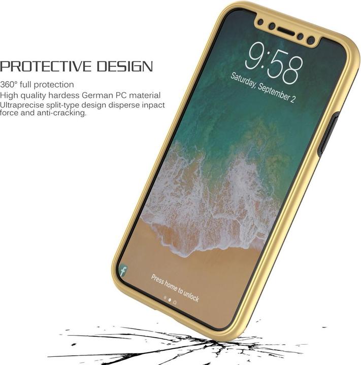 Actual product image König Design Mobile Phone Case for Samsung Galaxy S8 Plus Protective Case Backcover Bumper Cases Gold (Samsung Galaxy S8+)