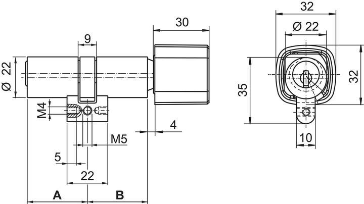Image du produit Kaba Cylindre à bouton tournant star type M1519 (Cylindre à bouton rotatif)