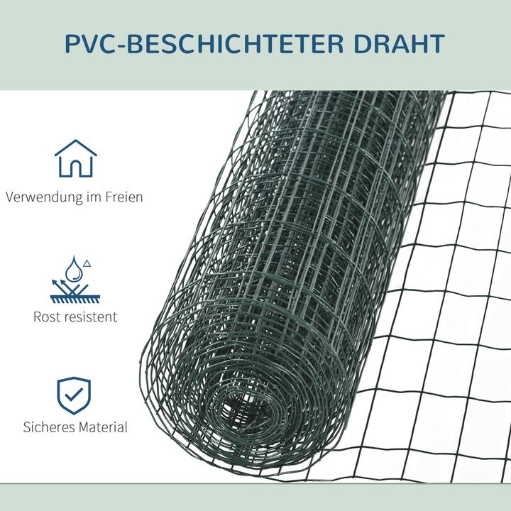 Produktbild PawHut Maschendrahtzaun mit PVC-ummantelter Kunststoff