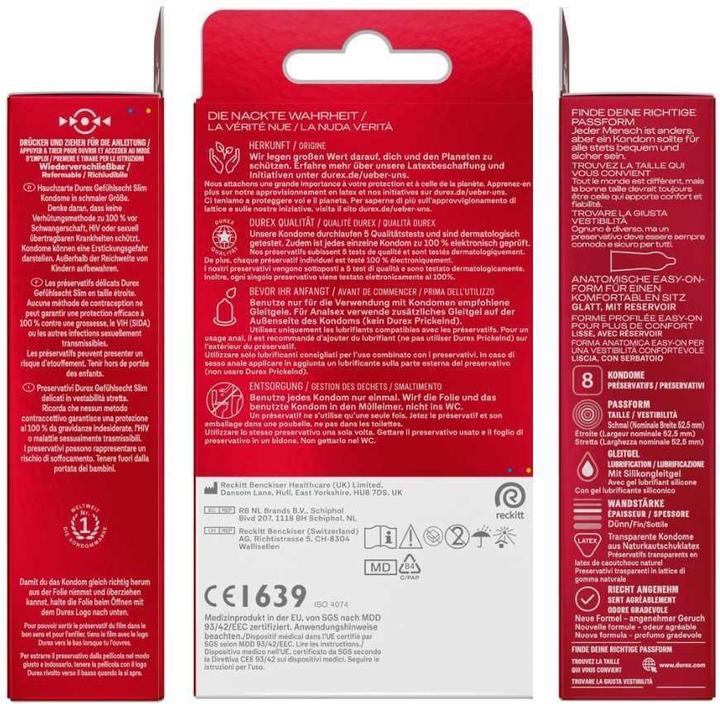 Image du produit Durex Slim Fit résistant à la congélation (8 pcs)