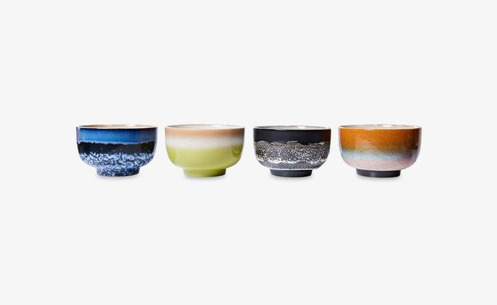 Actual product image HK Living 4-piece bowl 70S CERAMICS safari (13.50 cm, 4 x)
