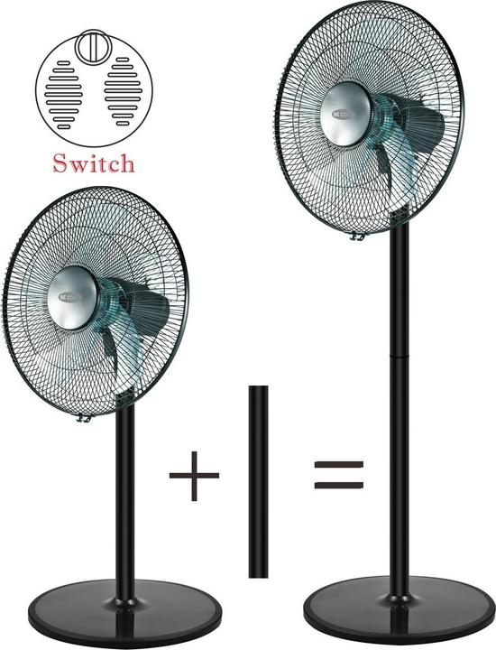 Immagine prodotto Be Cool Ventilatore da piedistallo 50W (Ø x H) 400mm x 1250mm Nero (60 dB)