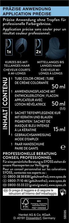 Valori nutrizionali e ingredienti Syoss Coloration (5 95 Marrone chiaro freddo)