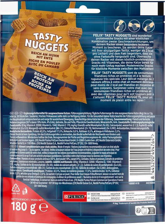 Image du produit Felix tasty nuggets pollame (Adulte, 1 pcs, 180 g)