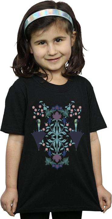 Actual product image Disney Girls Mary Poppins Floral Collage Cotton T-Shirt (116)