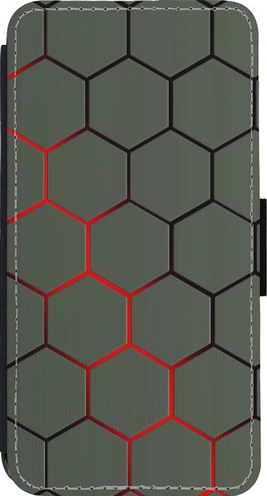 Actual product image PhoneLook Coque Wallet noir Geometric Line red (Apple iPhone 14 Pro)
