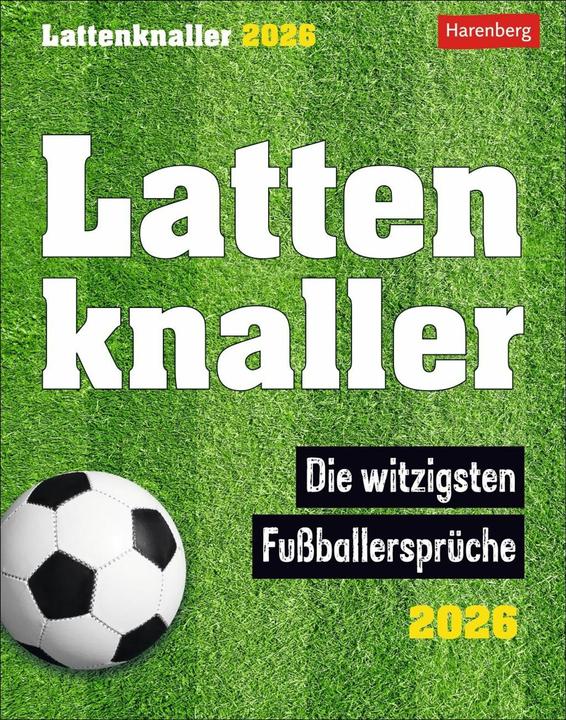 Actual product image Harenberg Lattenknaller Tagesabreisskalender 2026 - Die witzigsten Fussballersprüche (11 x 14 cm, German)