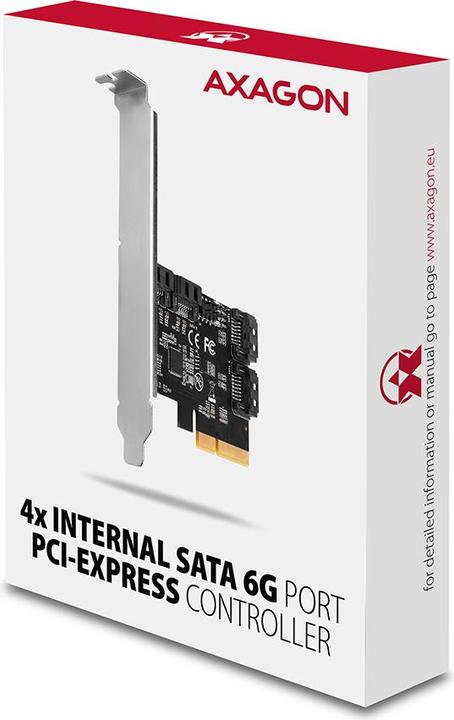 Produktbild Axagon PCES-SA4X4 PCIe Controller 4x internal SATA 6G port + LP