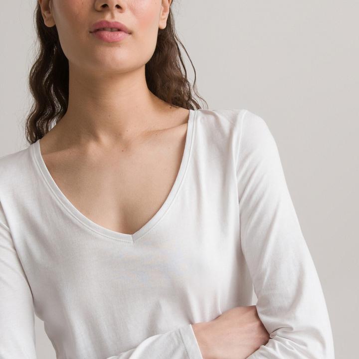 Actual product image La Redoute Collections V-neck T-shirt (L)