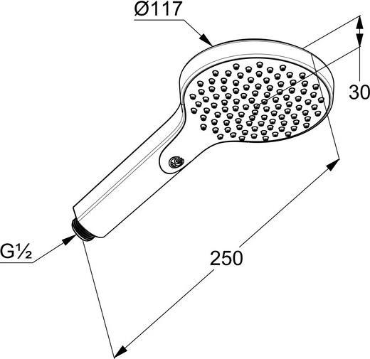 Immagine prodotto Kludi X3 Soffione doccia (1 Tipi di raggi, 15 l/min)