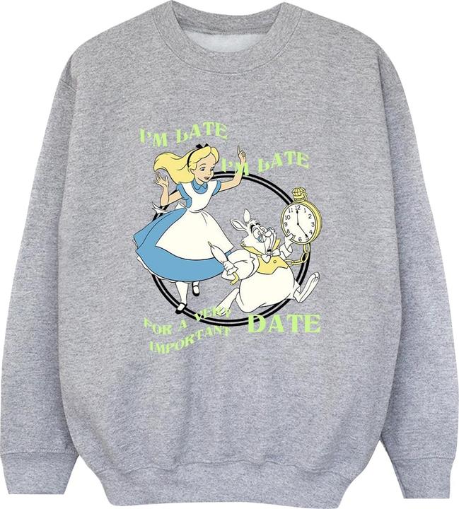 Produktbild Disney Jungen Alice im Wunderland Ich bin spät dran Sweatshirt (140, 146)