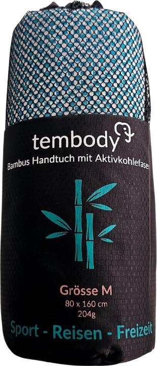 Immagine prodotto Tembo Tembody Bambus Reisehandtuch Türkis M