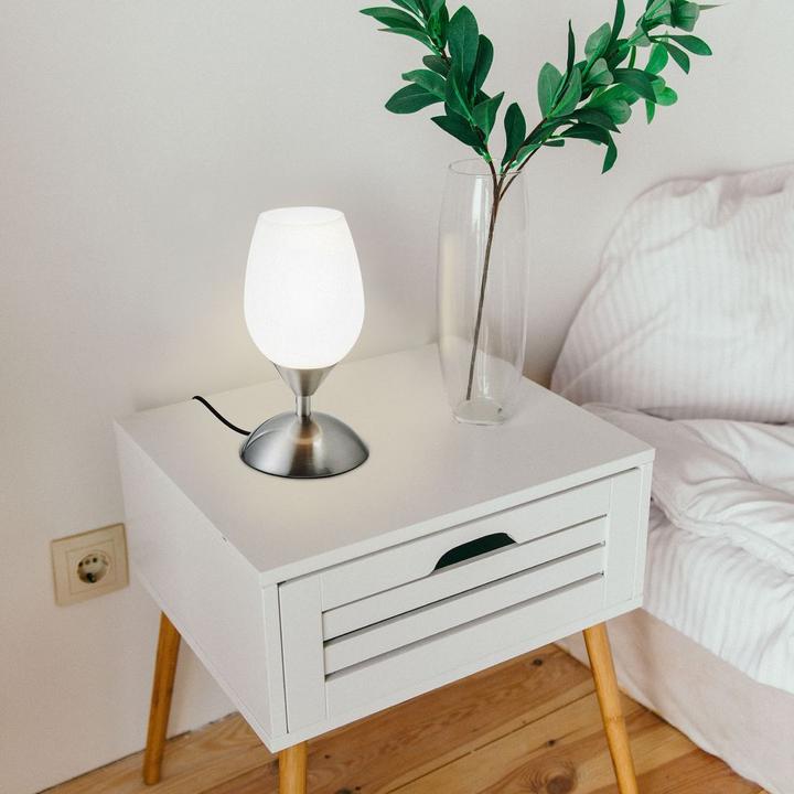 Image du produit B.K.Licht Lampe de table, chrome-blanc, 1xE14/40W max. excl. (E14)