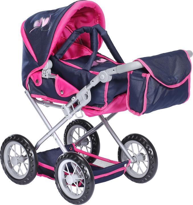 Image du produit Knorrtoys Puppenwagen Ruby - flying hearts blue pink