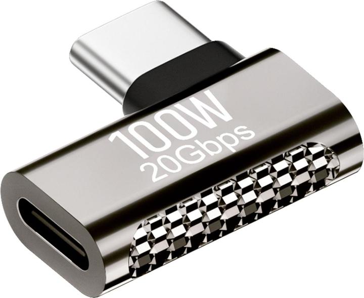 Actual product image PowerGuard USB-C 90-degree angle adapter (USB Type C, USB Type C)
