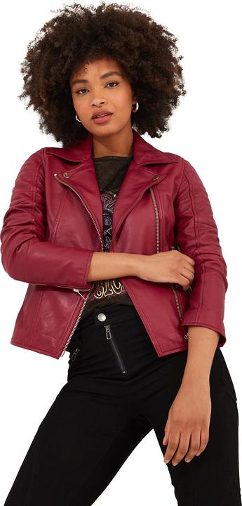Produktbild Joe Browns Raspberry Leather Biker Jacket (42)