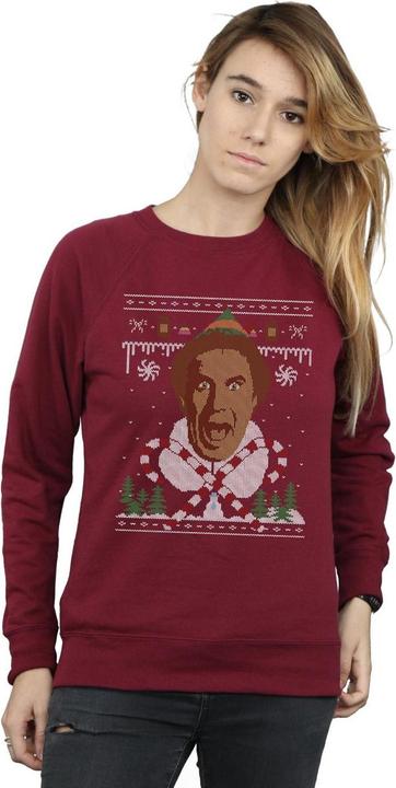 Actual product image Elf Womens/Ladies Christmas Fair Isle Sweatshirt (XXL)