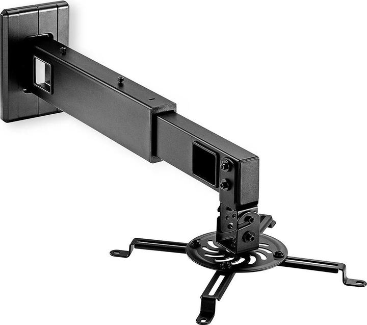 Image du produit Nedis Support de projecteur Entièrement mobile 15 kg pivotant inclinable Acier Noir Noir (Mur)