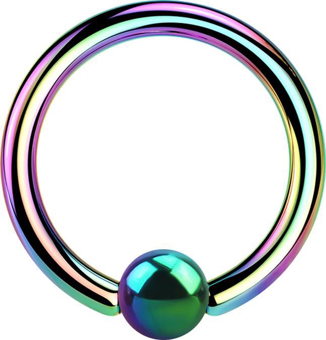 Immagine prodotto Star Piercing Anello di chiusura a sfera colorato con strato di titanio (senza ottone Acciaio chirurgico 316L, Acciaio chirurgico 316Senza ottone)