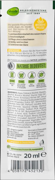 Image du produit dm alverde Masque capillaire Nutri-Care BB 5in1 amande bio, argan bio (20 ml)
