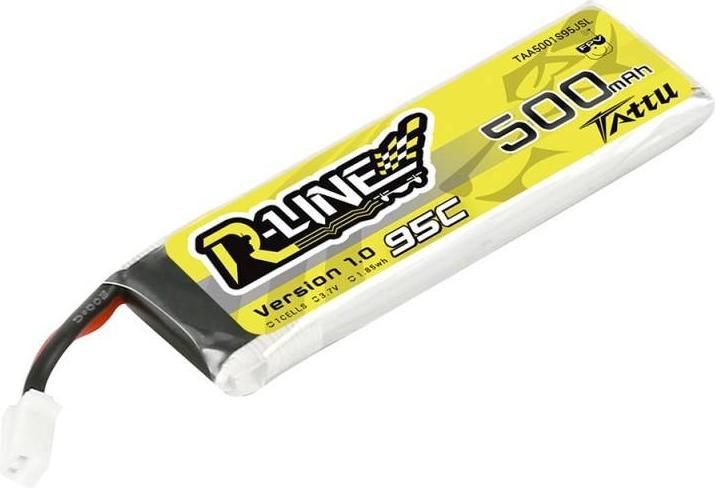Immagine prodotto Tattu Batteria RC LiPo 500 mAh 3,7 V 95C R-Line (3.70 V, 500 mAh)