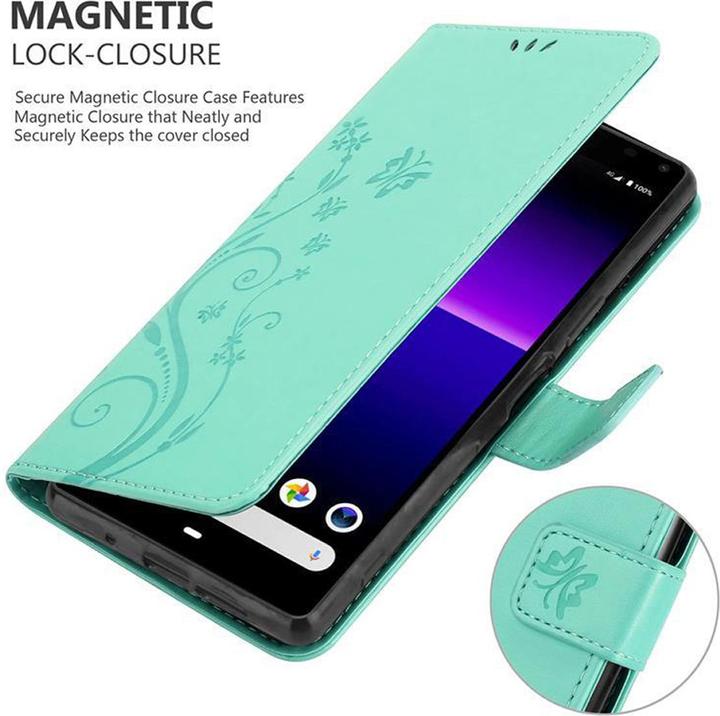 Image du produit Cadorabo Couverture du livre de fleurs (Sony Xperia 8)