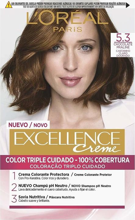 Actual product image L'Oréal Paris EXCELLENCE INTENSE ink #5.3 castaño claro dorado (#5,3 castaño claro dorado)