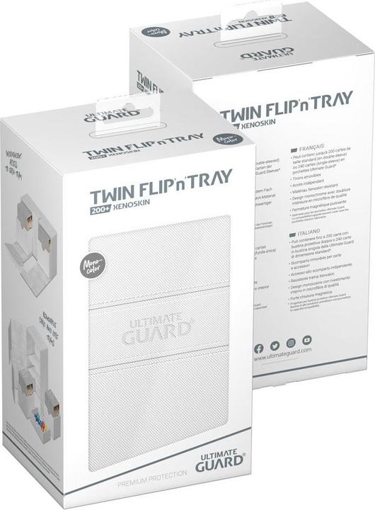 Immagine prodotto Ultimate Guard Vassoio Twin Flip'n'Tray 200+ XenoSkin Monocolor Blanc